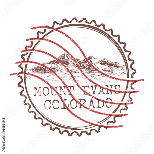 Vintage Mount Blue Sky Colorado Badge Featuring Ancient Bristlecone Pines And Mountains.

