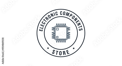 Electronic Components Store Logo Design.