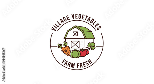 Farm Fresh Vegetables Logo Design.