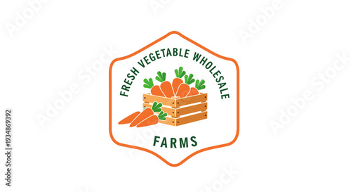 Fresh Vegetable Wholesale Farms Logo Design.