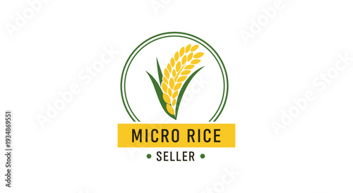 Micro Rice Seller Logo Design Element.