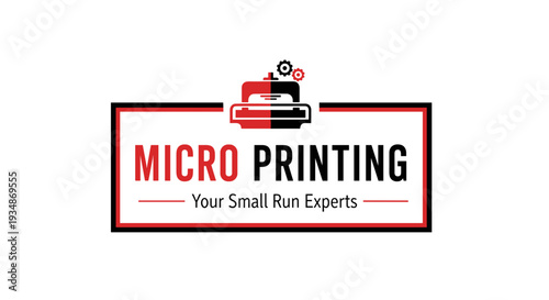 Micro Printing Logo Design Elements.