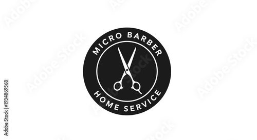 Micro Barber Home Service Logo Design.