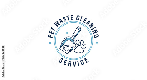 Pet Waste Cleaning Service Logo Design.