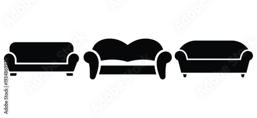 Modern living room furniture set with stylish sofas