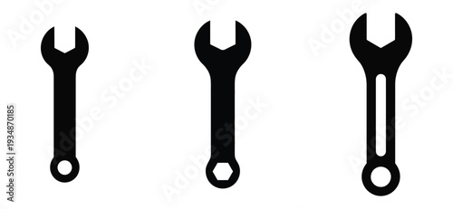 Modern adjustable wrench for versatile tool needs set