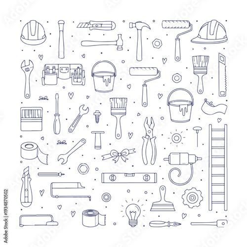 repair doodle set vector icon
Vector doodle set on a white background