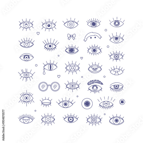 eyes doodle set vector icon
Vector doodle set on a white background