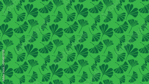Vibrant ginkgo leaf seamless pattern showcasing nature's organic elegance