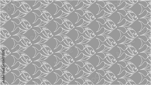 Geometric patterned fish illustration with intricate details and elegant design