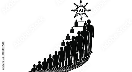 Business people climbing up career ladder to success and leadership, achieving goals and growth, corporate hierarchy and ambition concept