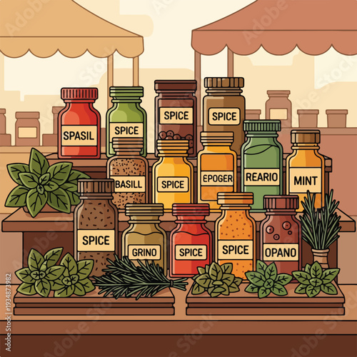 vector illustration of a jar of jam