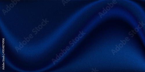 Black dark gray blue abstract elegant background. Drapery. Curtain. Fabric material. Soft folds. Wave stripe line. Gradient. Empty space. Design. Template.