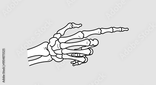 Hand pointing with index finger gesture.