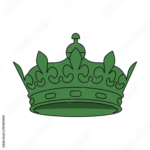 green crown isolated on white