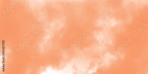 Orange watercolor wash background texture