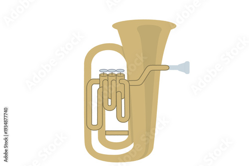 シンプルなユーフォニアムのイラスト
