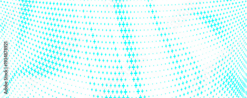 Healthcare medical background. Light blue cross pattern. Math plus symbol wallpaper. Tech backdrop for presentation, banner, booklet, brochure, leaflet. Vector hospital pattern template