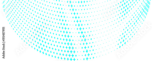 Healthcare medical background. Light blue cross pattern. Math plus symbol wallpaper. Tech backdrop for presentation, banner, booklet, brochure, leaflet. Vector hospital pattern template