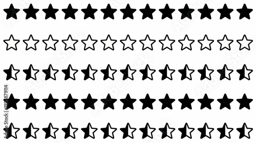 Modern rating star icon set 65 black vector stars delpmaspu new_EPS10_Stock.eps