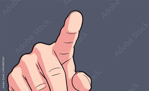 A hand is raised with a finger pointing up. This is happening in a setting focused on ideas and creativity.