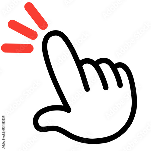 指さし　チェック　アイコン　タッチ　注目