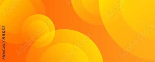 Abstract orange background with circles. Vector illustration