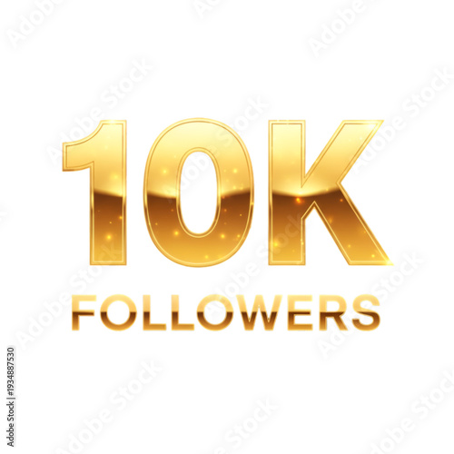 Celebrating a milestone with 10,000 social media followers isolated on transparent background, Vector