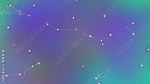 A glowing blue winter night sky background features a magic spider web with dew drops among shining Christmas stars and a bright space constellation design