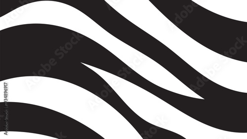 Abstract Wave Shape Background Flowing Lines Black Vector Illustration