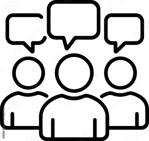 Set of people talking icons vector