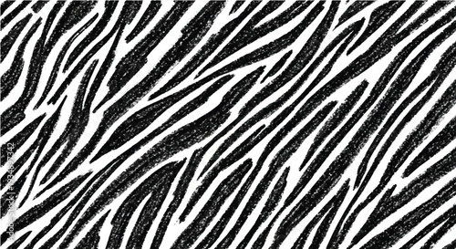 Zebra print, animal skin, tiger stripes, abstract pattern, line background, fabric. Vintage, retro 80s, 90s. Amazing hand drawn vector . Poster, banner. 