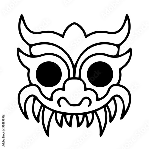 Scary Monster Face Icon