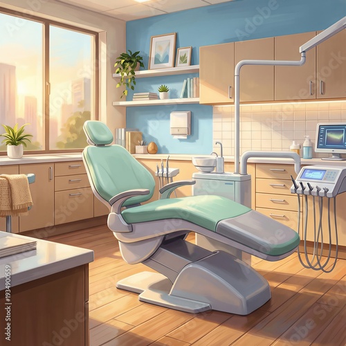 Modern Dental Office with Reclining Treatment Chair