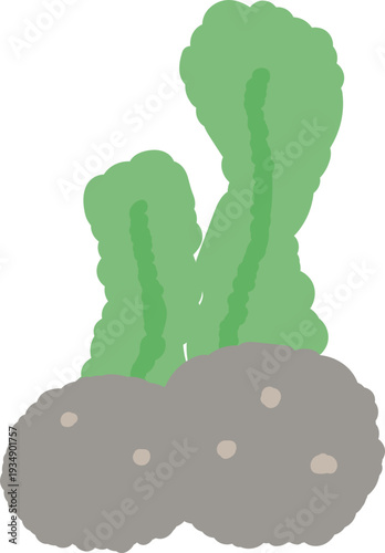 seaweed underwater illustration