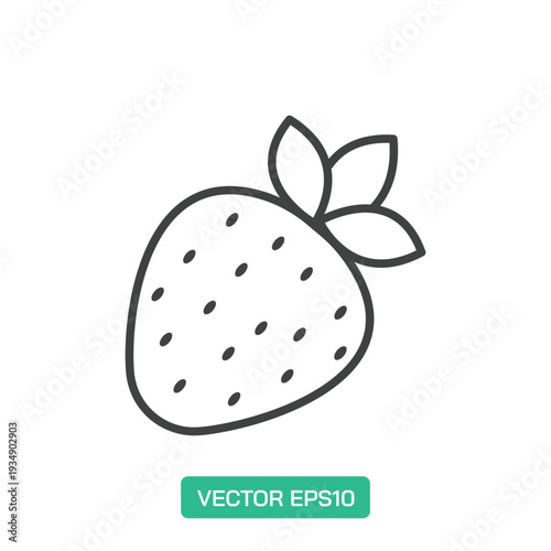 Strawberry icon. Thin line icon vector
