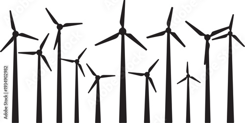 Wind turbines standing tall in a clean energy landscape