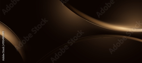 Luxury gold black curve background, abstract elegant background vector for branding presentation and ad poster