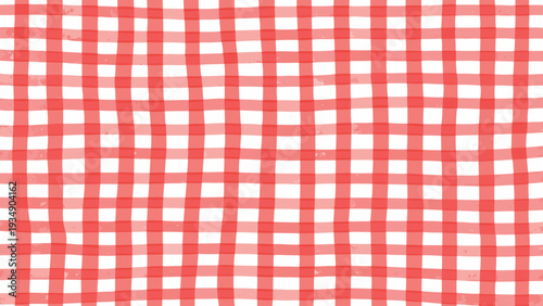 Red and white checkered pattern fills the entire frame of the image