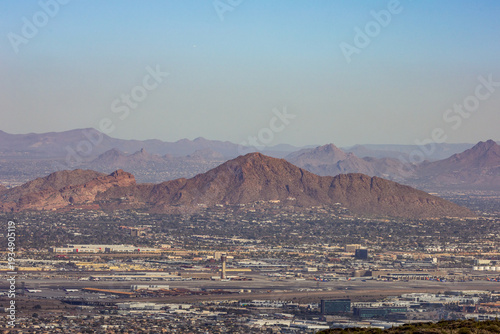 Canvas-taulu Beautiful Aerial View from the South Mountain Park and Preserve in Phoenix, Ariz