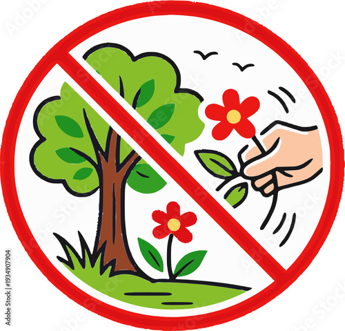 vector illustration of an don't cut trees symbol , save trees vector design 