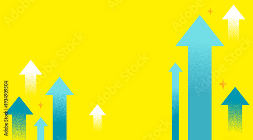 伸びあがるたくさんの矢印　背景素材