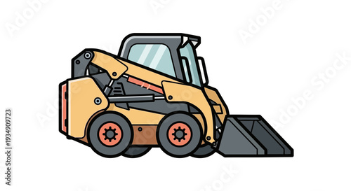 Compact loader, skid steer loader, heavy equipment, construction vehicle