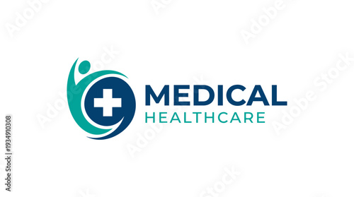 Medical healthcare logo vector design, hospital branding illustration, professional health service icon, wellness care symbol artwork, patient support concept, modern clinic identity vector graphic