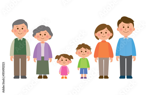 ３世代の家族のイメージ