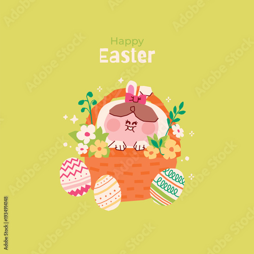 Adorable hand drawn christian easter vector illustration
