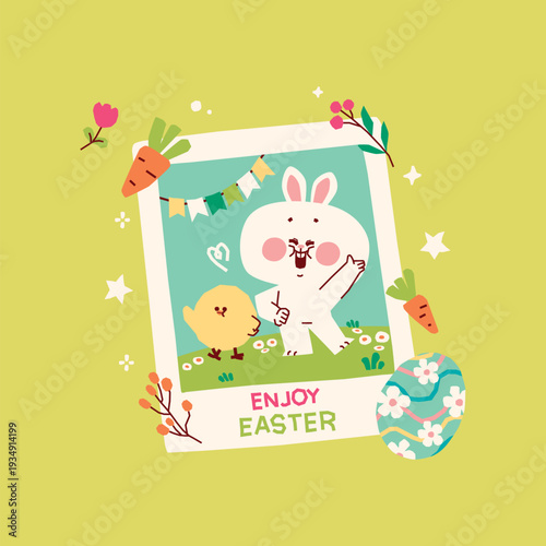 Adorable hand drawn christian easter vector illustration