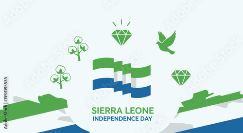 Sierra Leone Independence Day Celebration Elements.