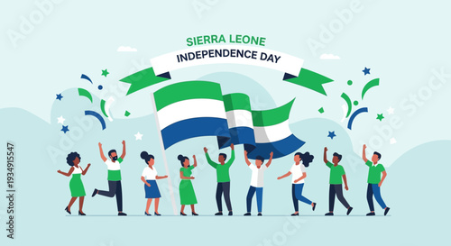 Sierra Leone Independence Day Celebration People.
