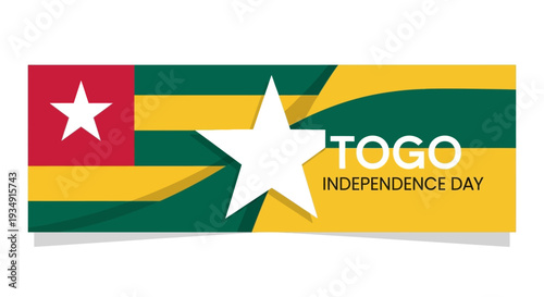 Togo Independence Day Flag Design Element.